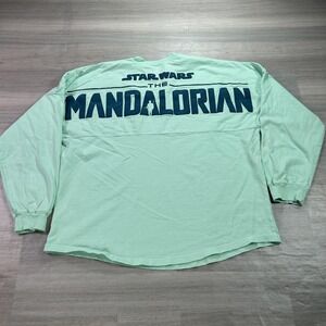 Disney Star Wars Spirit Jersey Shirt Womens Large Grogu Mandalorian Long Sleeve